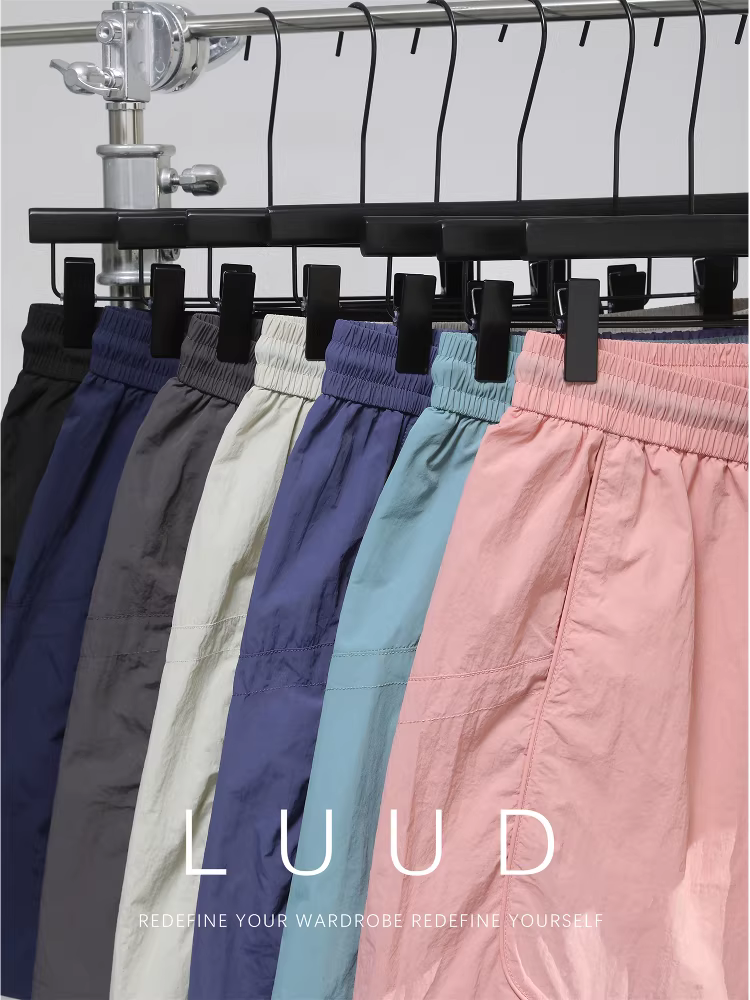 Quần short lính dù hợp thời trang LUUD dành cho nam, quần dài vừa phải thể thao đạp xe ngoài trời, quần dài năm điểm có dây rút thoáng khí