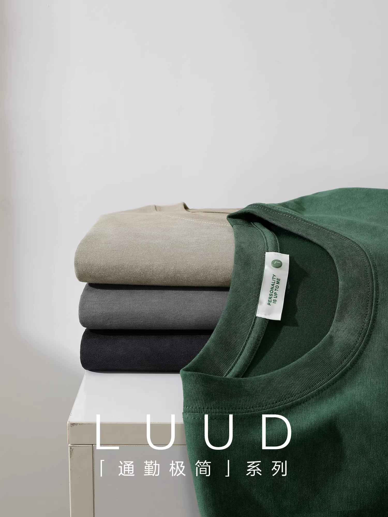 Áo thun ngắn tay in và nhuộm cao cấp thương hiệu LUUD dành cho nam, áo thun cổ tròn phong cách cổ điển mùa hè, áo cổ tròn đa năng