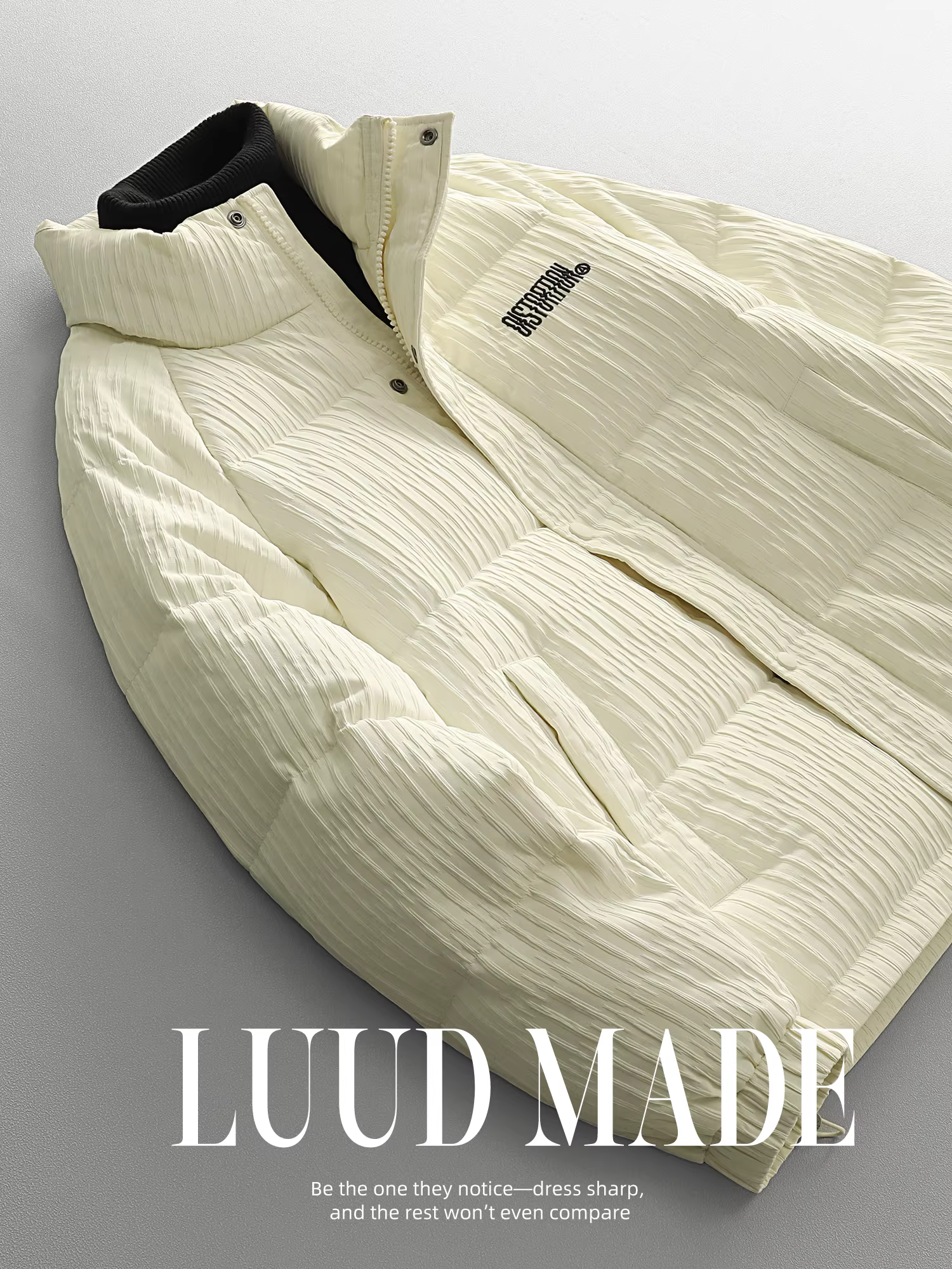 Ưu đãi đặc biệt: Áo khoác phao nam thời trang, thiết kế thêu lưng, dày dặn cho mùa đông, ấm áp, chất liệu nhăn.