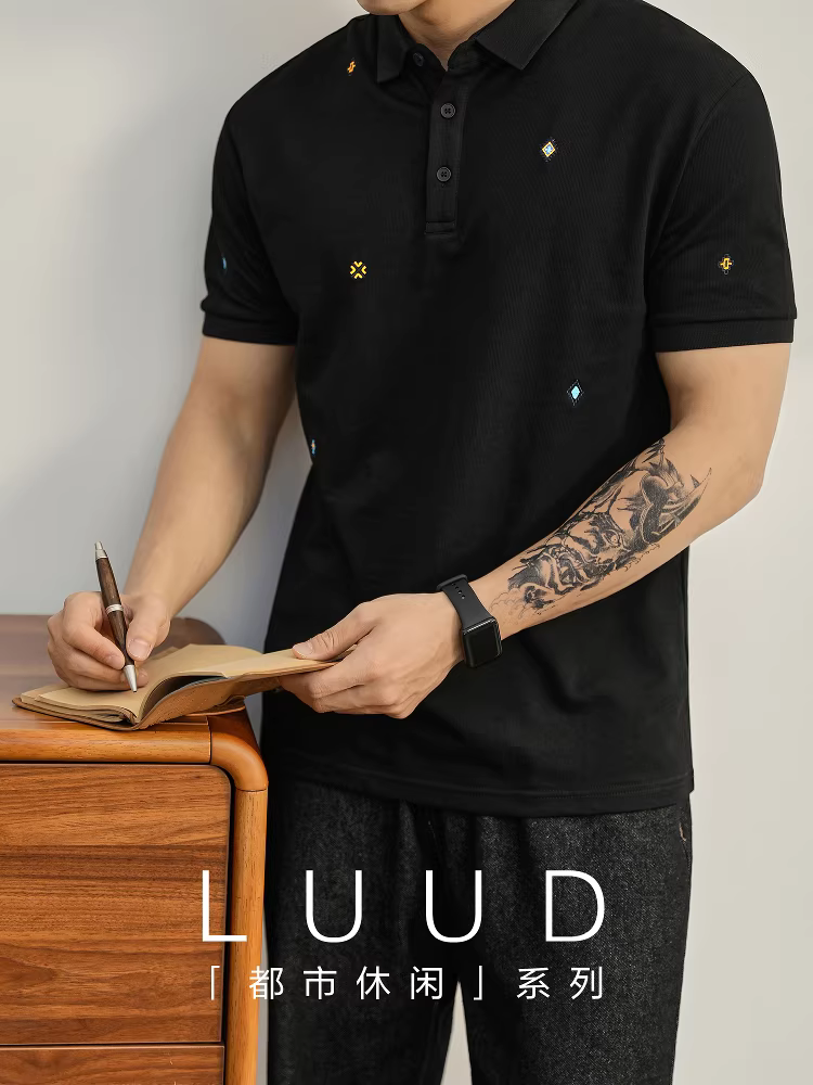 Ưu đãi đặc biệt: Áo polo thêu nam thời trang và độc đáo, áo thun cổ trụ ôm dáng, hợp xu hướng mùa hè, mang lại cảm giác cao cấp và phong cách thanh lịch.
