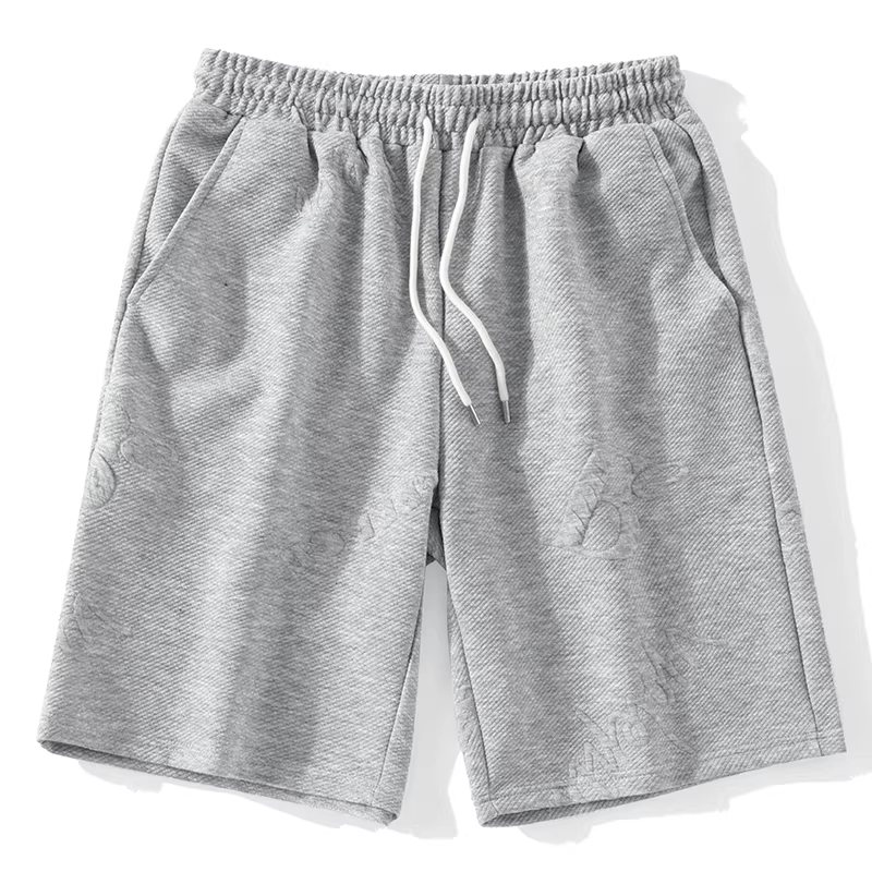 LUUD Piya Quần short năm điểm ống thẳng in nổi tiếng Anh Quần short thể thao nam thông thường quần thể thao dây rút rộng rãi