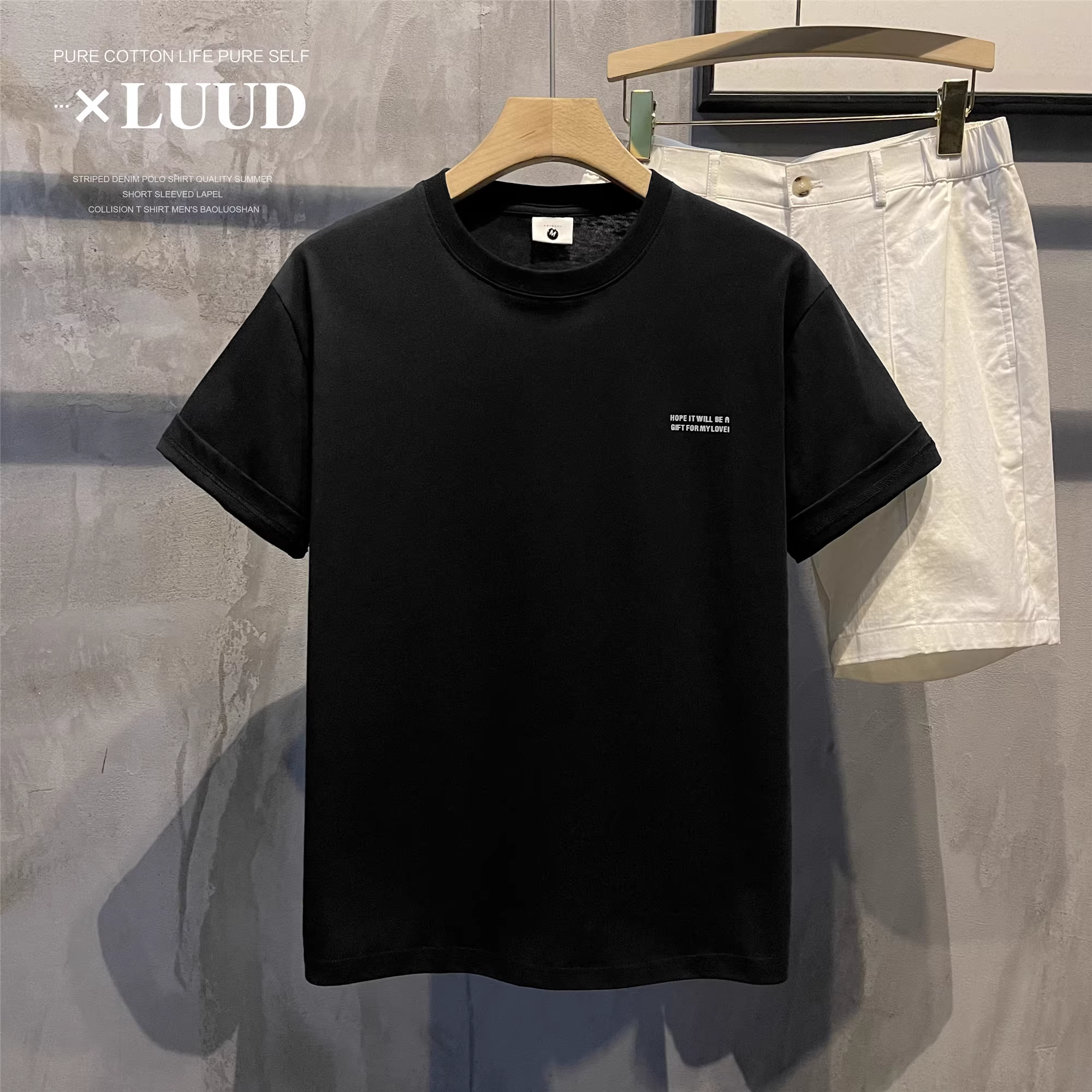 Ưu đãi đặc biệt: Áo thun in họa tiết nghệ thuật phong cách mùa hè mới dành cho nam, áo thun cotton ngắn tay đơn giản và giản dị.