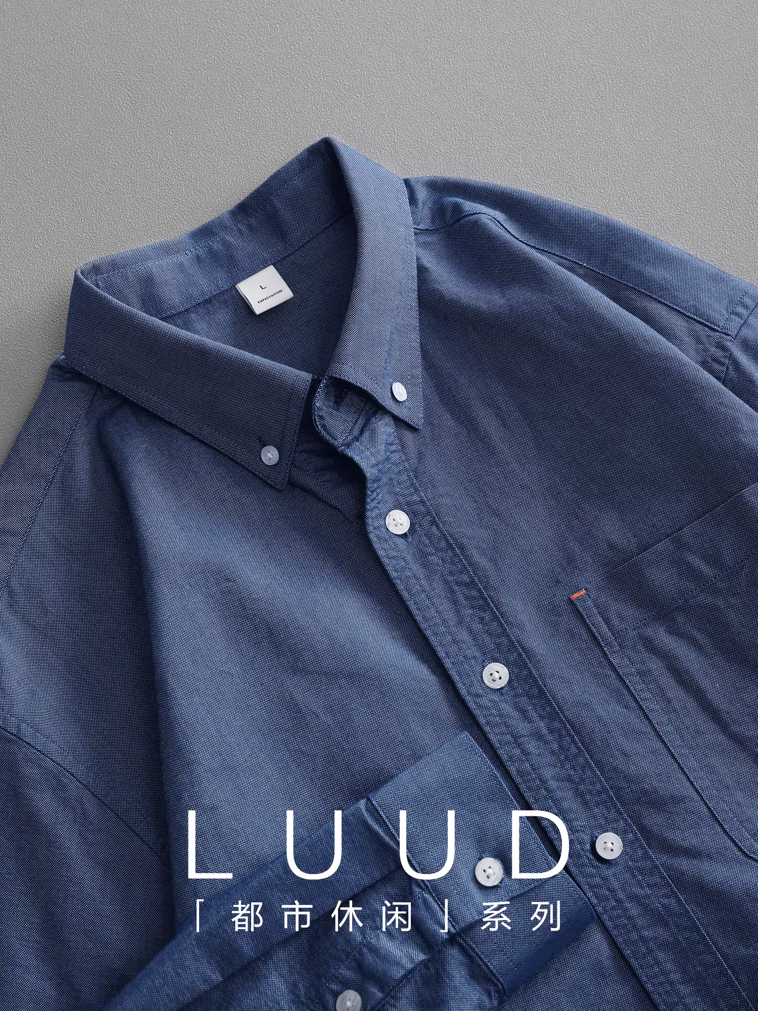 Áo sơ mi dài tay bằng cotton nguyên chất hạng nặng kiểu Mỹ LUUD dành cho nam, thương hiệu thời thượng mang lại cảm giác cao cấp, áo khoác xếp lớp đơn giản.