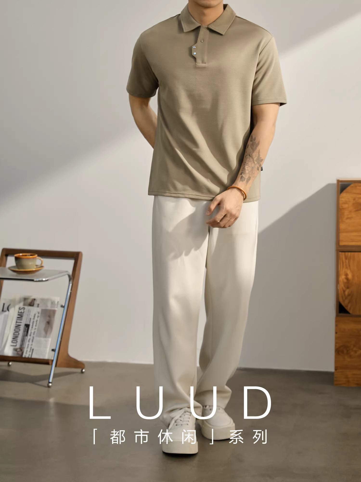 LUUD Áo sơ mi Polo đơn giản nhẹ nhàng phong cách Hàn Quốc tay ngắn mùa hè hợp thời trang thương hiệu áo thun ngắn tay có cổ áo sơ mi ngắn tay dáng rộng giản dị