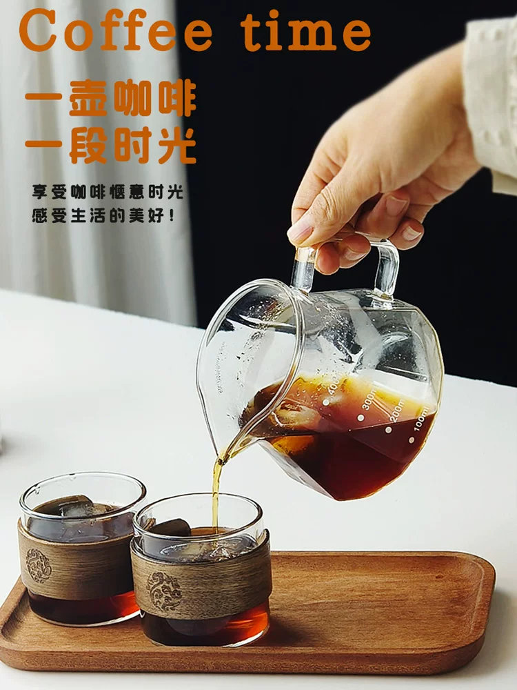 Bộ ấm pha cà phê thủ công dheer, thiết bị pha cà phê bằng thủy tinh chịu nhiệt cao, cốc lọc có cân, ấm chia sẻ