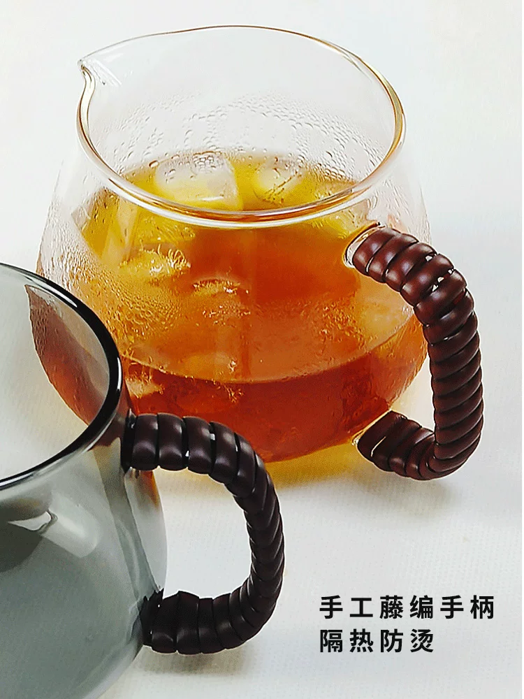 Bộ ấm pha cà phê bằng mây mới, ấm chia sẻ cà phê, dụng cụ pha cà phê bằng thủy tinh chịu nhiệt cao borosilicate