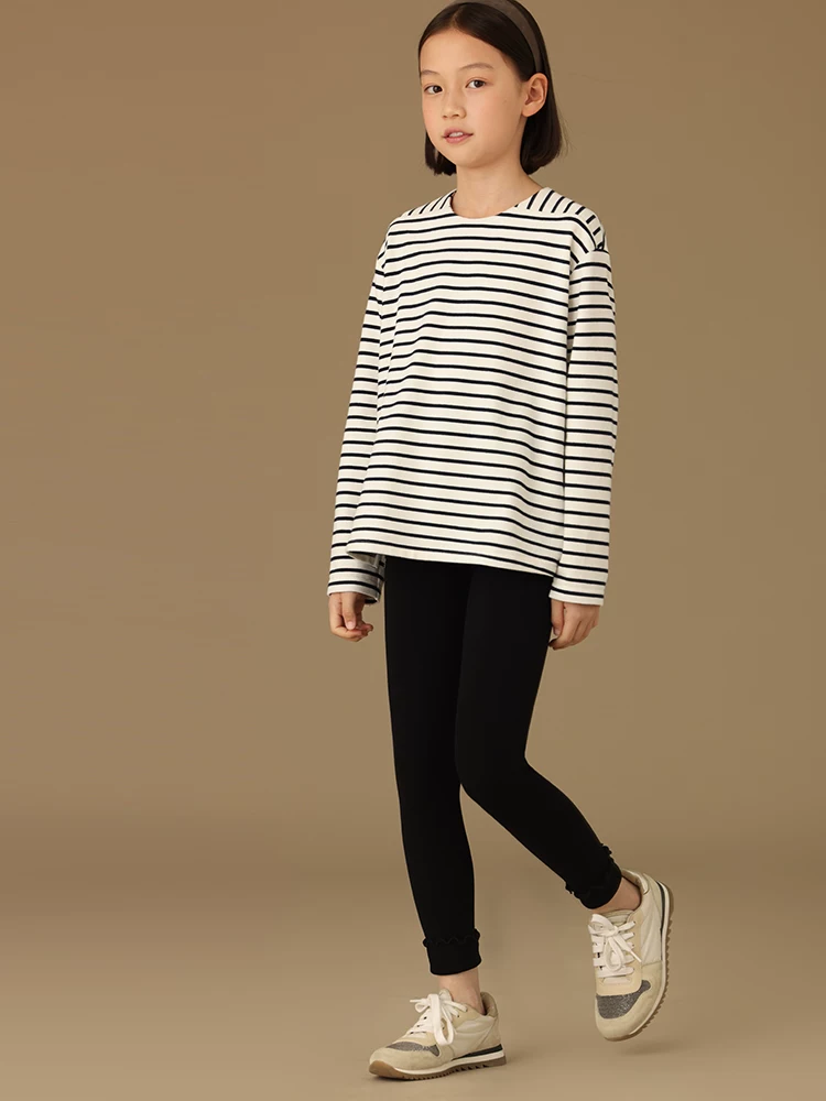 Quần áo trẻ em Hazi mùa thu đông mới về quần legging co giãn nhiều màu có viền ren cho bé gái, quần bó chống trượt bên ngoài