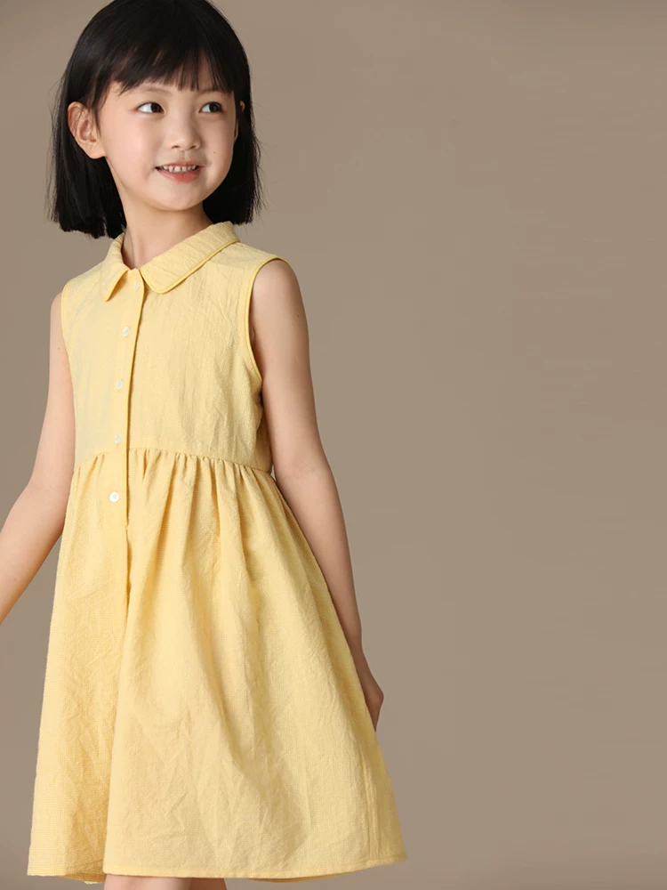 Ha Chi Quần Áo Trẻ Em Mùa Hè Mới Xuất Hiện Trẻ Em Và Cha Mẹ-Con Phù Hợp Với Chất Lượng Cao Cổ Áo Sơ Mi Không Tay Áo Vest Đầm