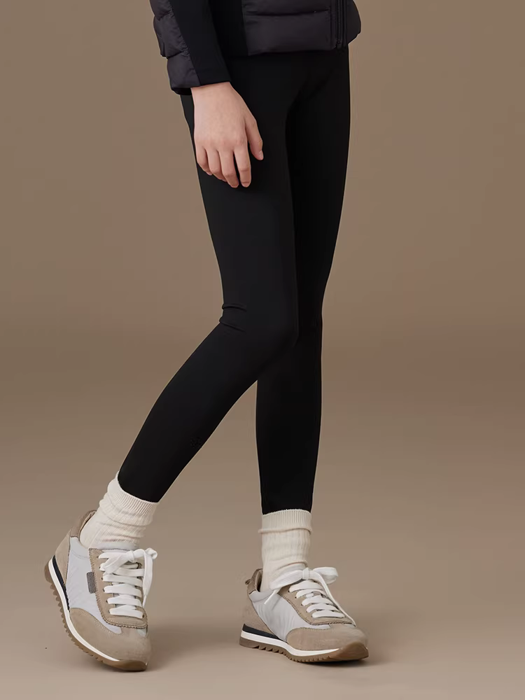 Quần áo trẻ em mùa xuân thu quần thể thao trẻ em phong cách cha mẹ và con cái quần legging mỏng màu đen quần yoga cho bé gái dành cho trẻ lớn hơn