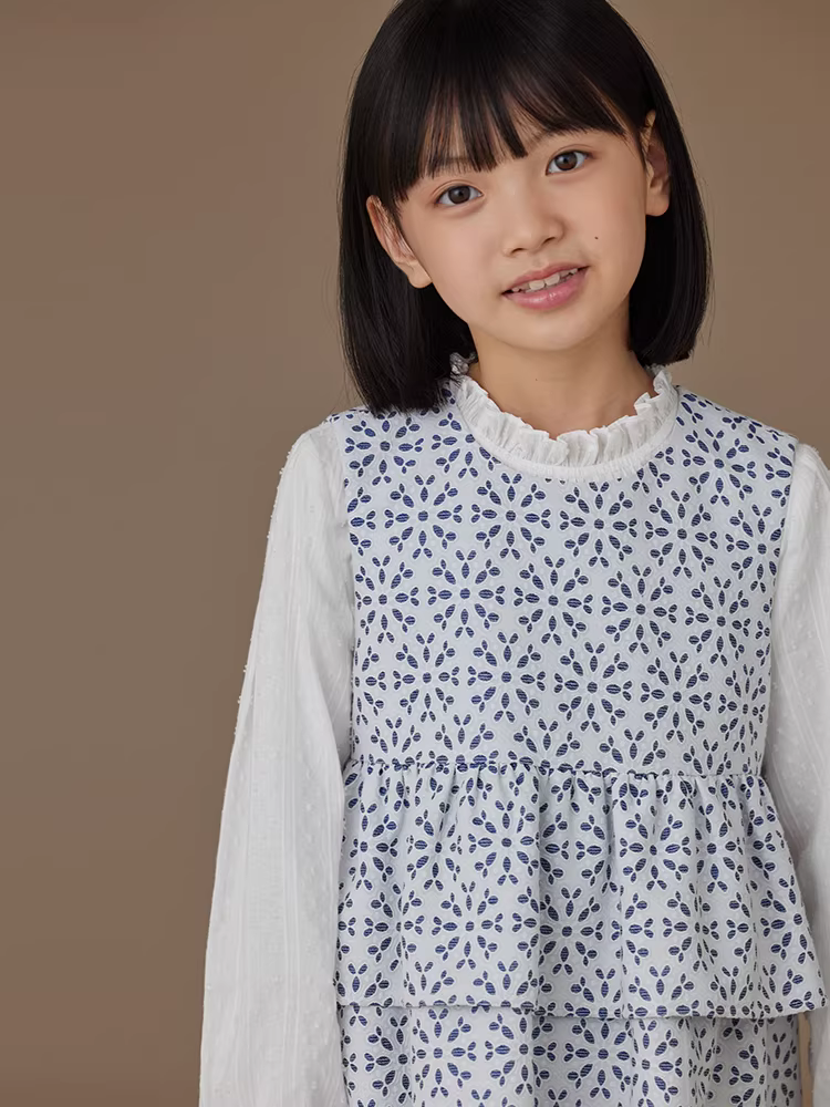 Quần áo trẻ em Hazi Váy không tay họa tiết hoa cho bé gái Xuân Thu Váy ba lỗ đa năng ngọt ngào cho trẻ em Cảm giác đơn giản và cao cấp