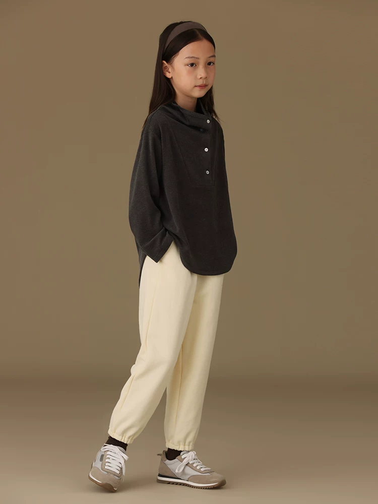 Quần dài mùa thu đông chất liệu cotton mềm mại, thoải mái, ấm áp cho bé trai bé gái, kiểu dáng jogger.