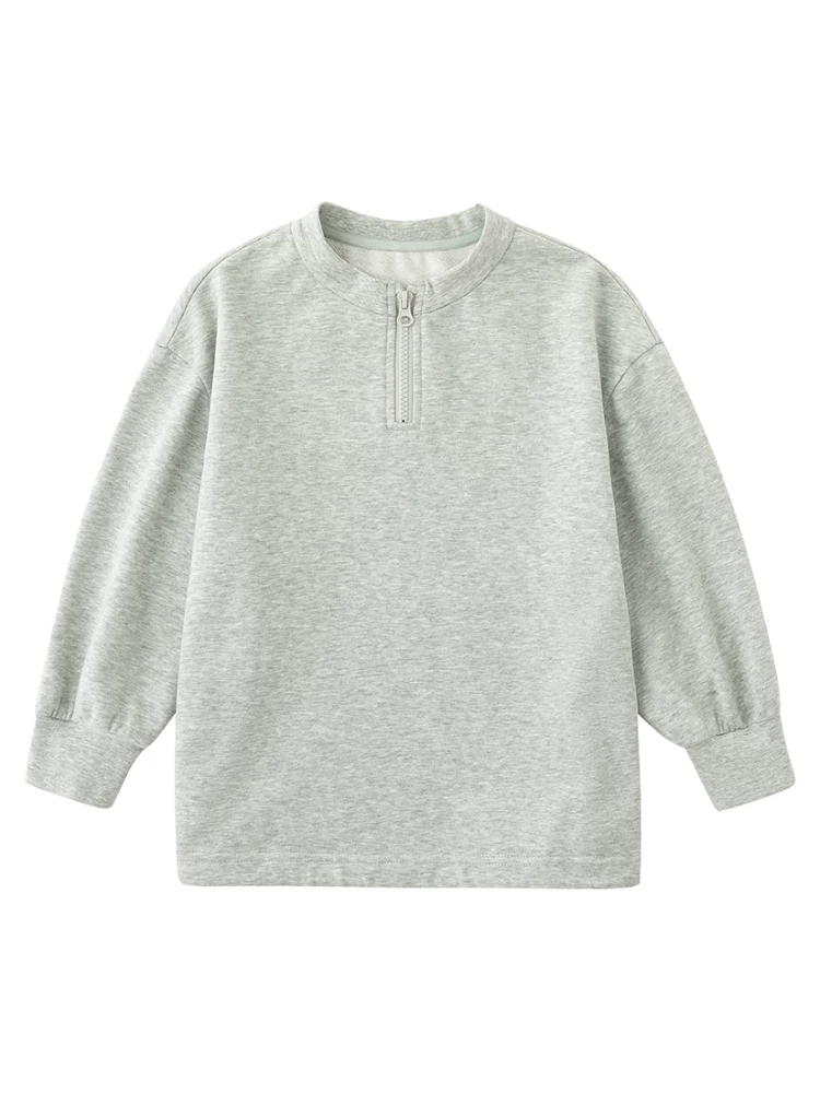 Quần áo trẻ em xuân thu phong cách Hàn Quốc áo nỉ rộng rãi bé trai và bé gái chất liệu cotton thân thiện với da áo khoác mỏng hợp thời trang