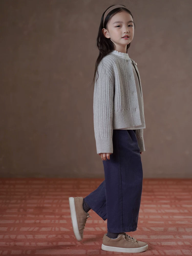 Quần áo trẻ em mùa xuân thu quần dài thường ngày chất liệu cotton toàn phần quần ống đứng kiểu Hàn Quốc quần cà rốt cho bé gái
