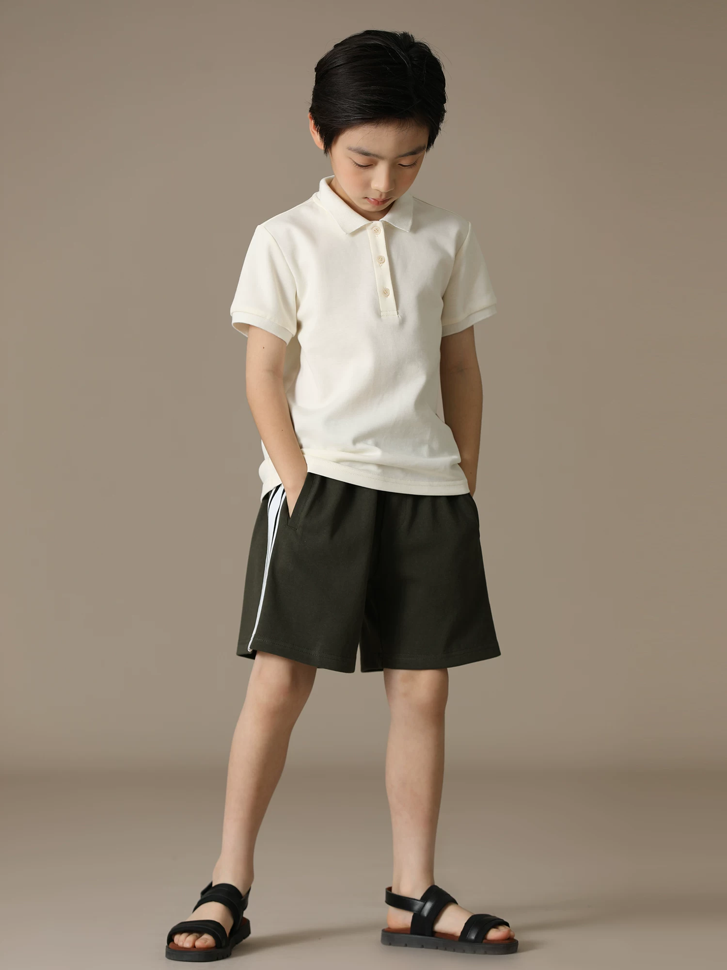 Quần áo trẻ em Hazi Mùa hè Quần short trẻ em bằng vải cotton mới dành cho trẻ lớn hơn Quần short đa năng thông thường Quần năm điểm Quần thể thao
