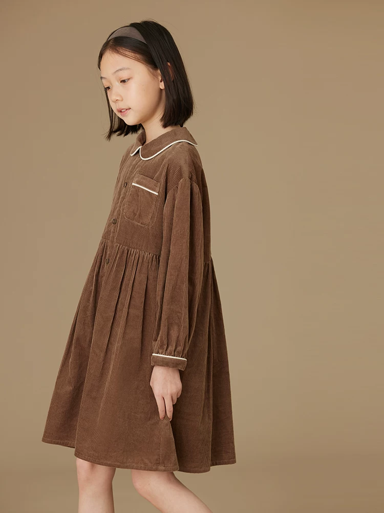 Áo khoác trẻ em mùa xuân thu, kiểu dáng cổ điển màu cà phê mocha, chất liệu cotton gân, tay dài dành cho bé gái