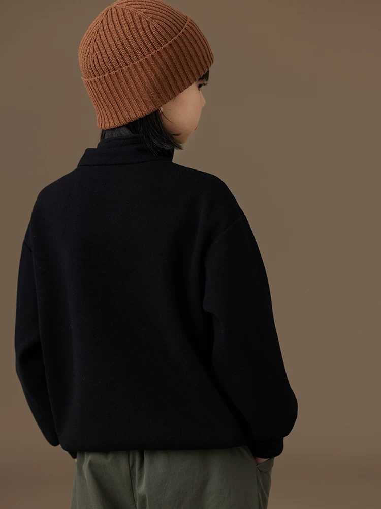 Áo khoác thường ngày mùa đông cho trẻ em dành cho bé trai và bé gái, áo nỉ đơn giản và cao cấp, dày dặn và ấm áp.