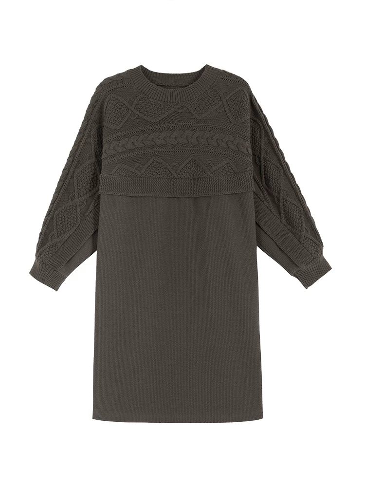 Quần áo trẻ em xuân thu áo khoác len trẻ em dệt kim dày áo len dệt kim kiểu dáng rộng rãi đầm cotton dài tay cho bé gái