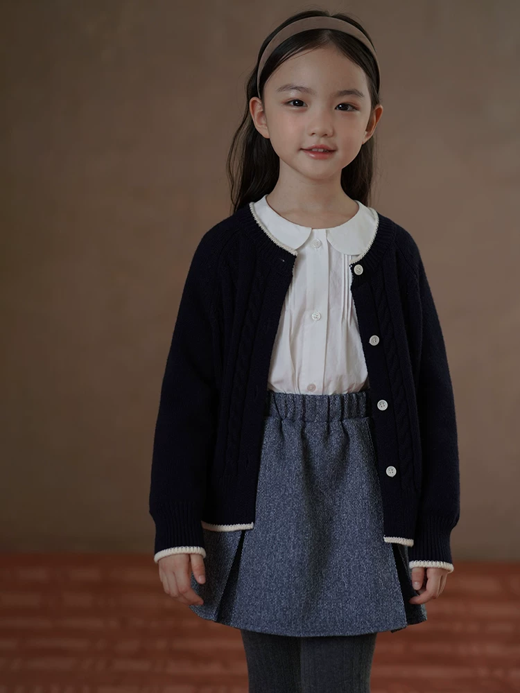 Quần áo trẻ em cho mùa xuân và mùa thu, váy màu xám đơn giản, bộ đồ kiểu Chanel cho bé gái, trang phục mùa thu thanh lịch cho bé gái.