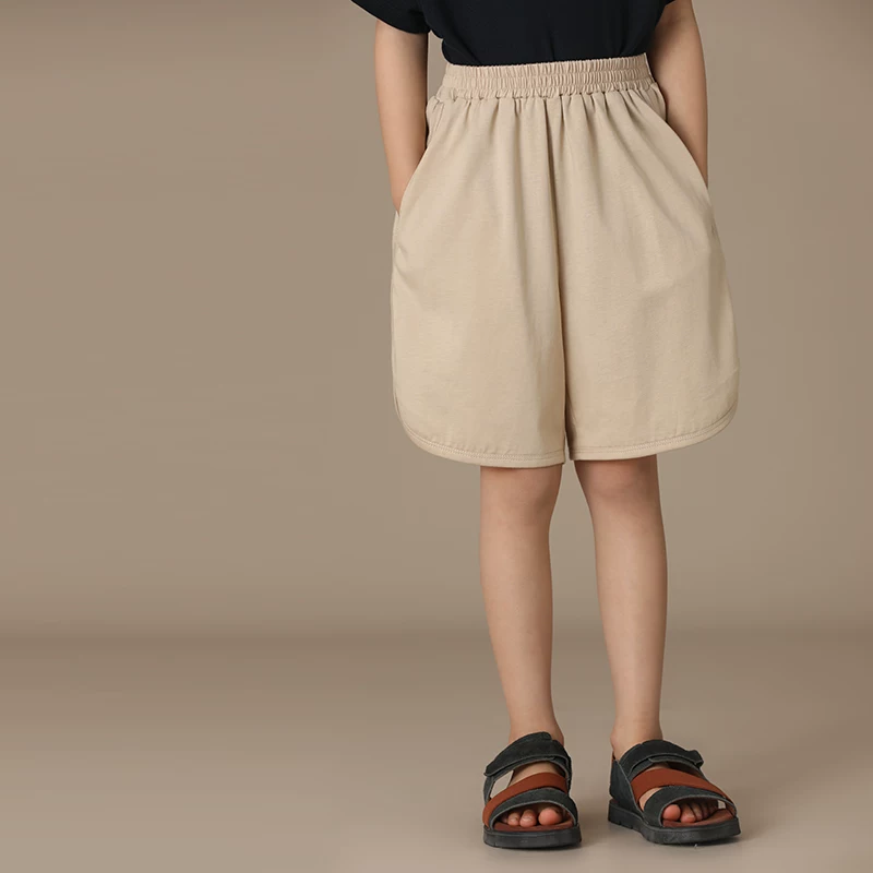 Quần áo trẻ em Hazi Mùa hè mới về Cotton chải kỹ thân thiện với da Thoáng mát thoáng khí Phong cách cha mẹ và con cái Quần short thể thao thông thường cho trẻ em