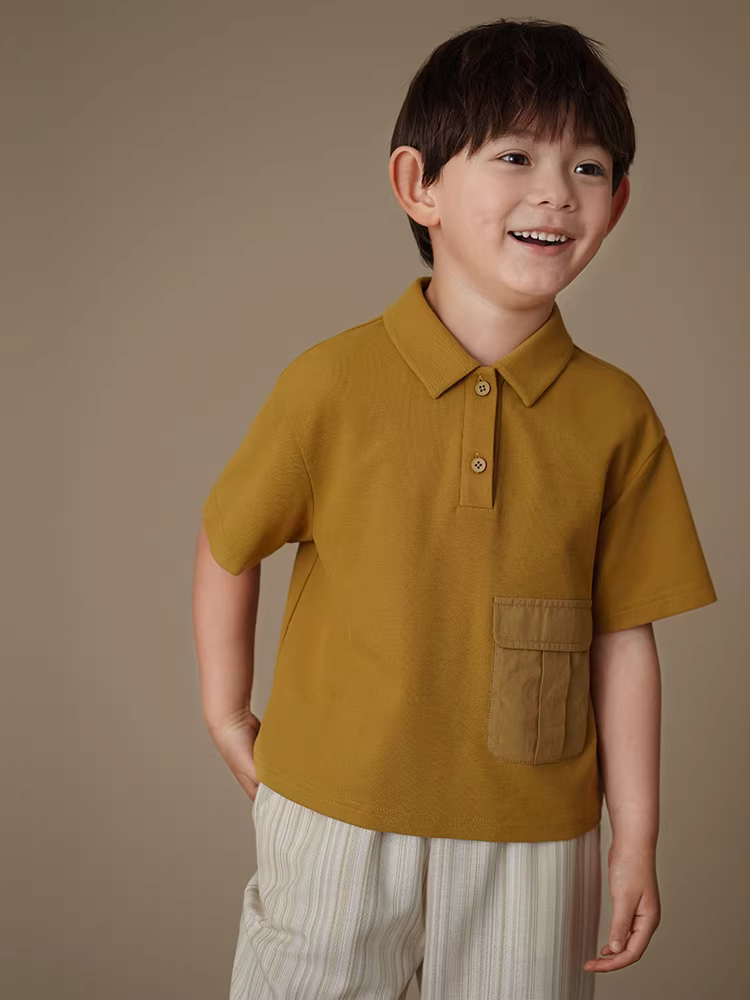 Áo polo mỏng mùa hè cho bé trai và bé gái, áo thun ngắn tay, kiểu dáng công sở, áo đính cườm cho trẻ lớn.