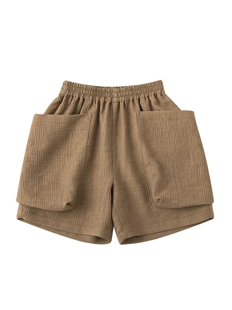 Quần short mùa hè cho trẻ em, quần short cargo thoáng mát và mát mẻ có túi lớn, quần short ống rộng thông thường phù hợp với cha mẹ và con cái.