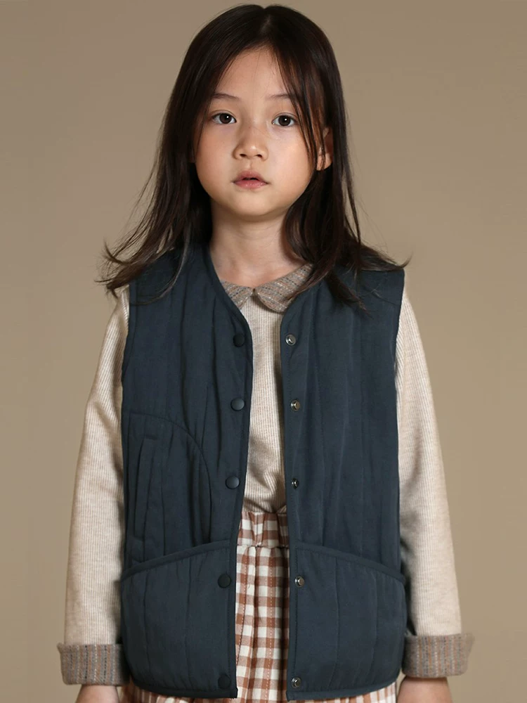 Quần áo trẻ em Hazi Mùa thu Hàng mới về Bé trai và bé gái Áo vest cotton mỏng dành cho cha mẹ và con cái Áo vest cotton mỏng Áo khoác vest cho bé