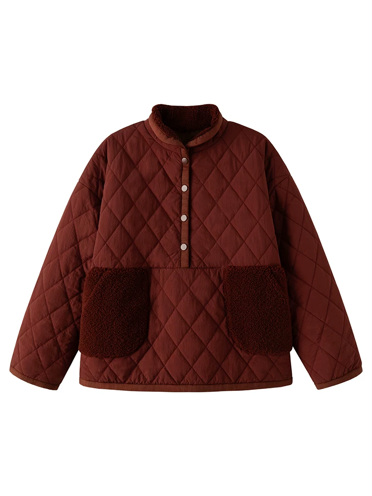 Áo khoác cotton dày dặn giữ ấm kiểu mới Hazi dành cho trẻ em, màu đỏ, trang phục Tết cho bé trai và bé gái, áo khoác mùa đông may chần bông
