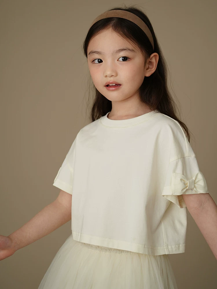 Bộ quần áo mùa hè cho trẻ em: áo thun ngắn tay, váy ngắn như tiên, váy voan, trang phục mùa hè cho bé gái, phong cách thời thượng mới.