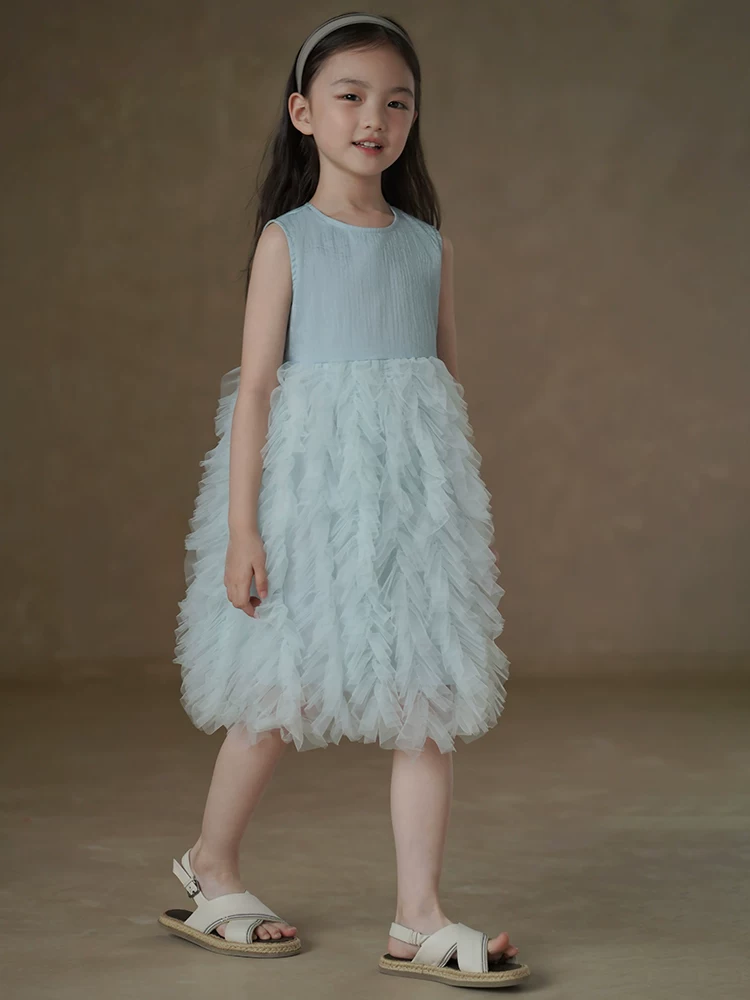 Quần áo trẻ em váy vest mùa hè váy công chúa mới váy công chúa dành cho bé gái váy vải tuyn giống như cổ tích váy trang trọng cho bé có thiết kế đầy cảm hứng