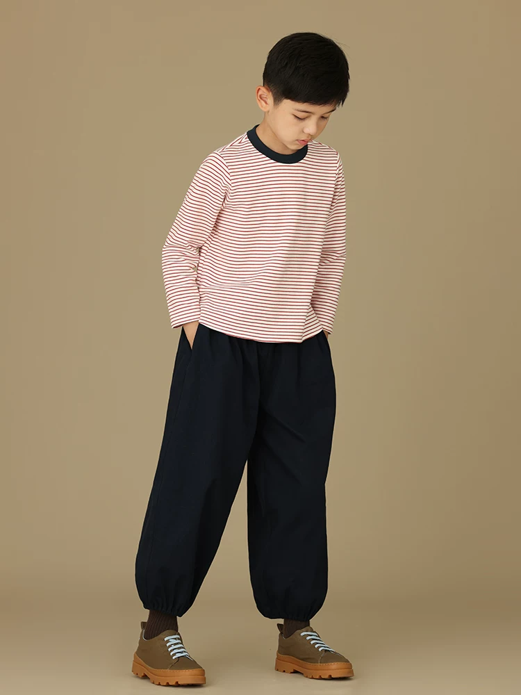 Quần dài thường ngày mùa xuân thu cho trẻ em, quần jogger thể thao bằng vải cotton hoàn toàn dành cho bé trai và bé gái, quần harem.