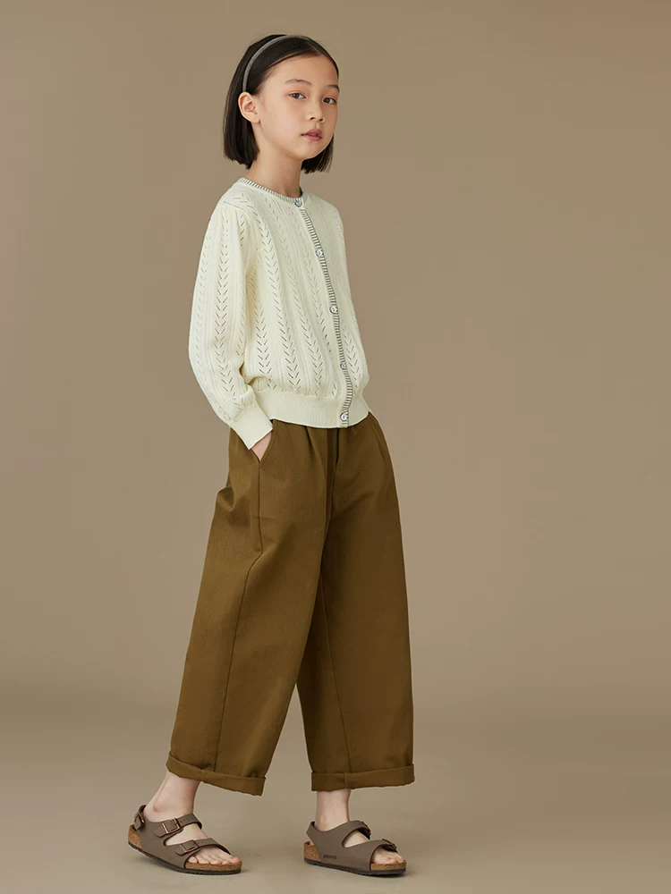 Quần áo trẻ em mùa xuân thu áo khoác trẻ em thường ngày đa năng chất liệu cotton thân thiện với da áo cardigan dệt kim cho bé gái dành cho trẻ lớn hơn