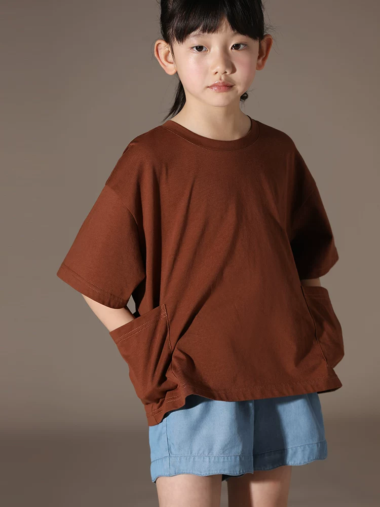 Quần short denim Tencel kiểu dáng hoa cánh tiên, thiết kế tinh xảo, phong cách mẹ và bé, mùa hè mới dành cho bé gái của thương hiệu Ha Chi.