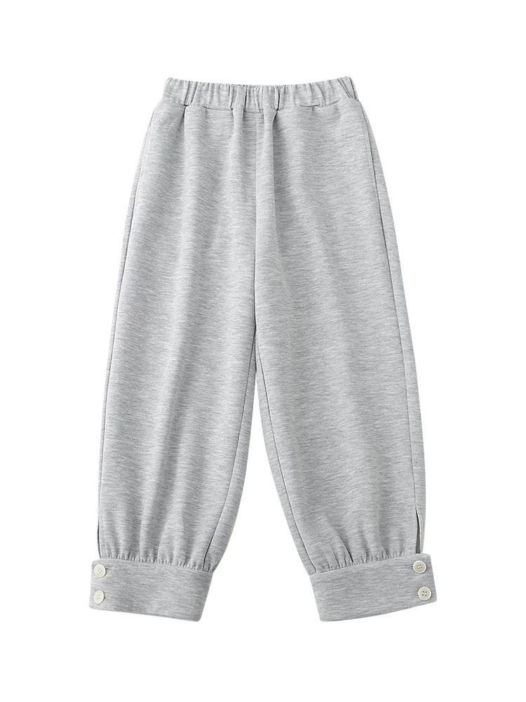 Quần thể thao xuân thu cho bé trai và bé gái, lưng thun, thoải mái, đa năng, quần jogger thông thường, quần thể thao trẻ em.