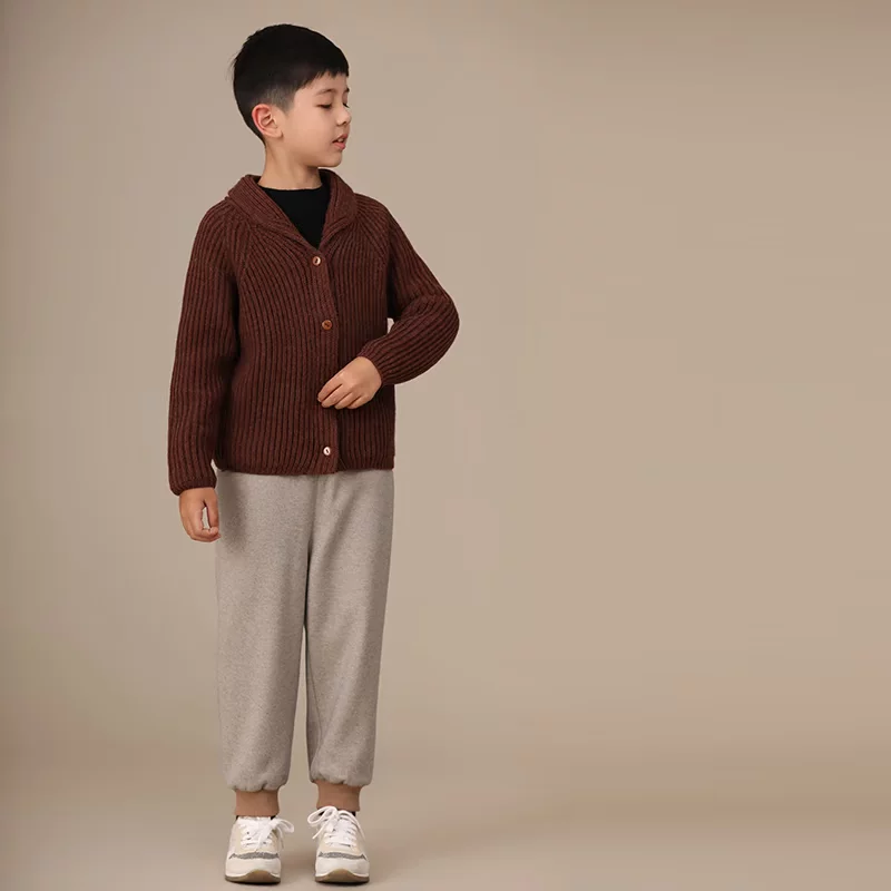 Quần áo trẻ em Hazi Mùa đông Mới về Quần jogger chống gió có lót lông cừu kiểu dáng dành cho cha mẹ và con gái có thun co giãn ở eo