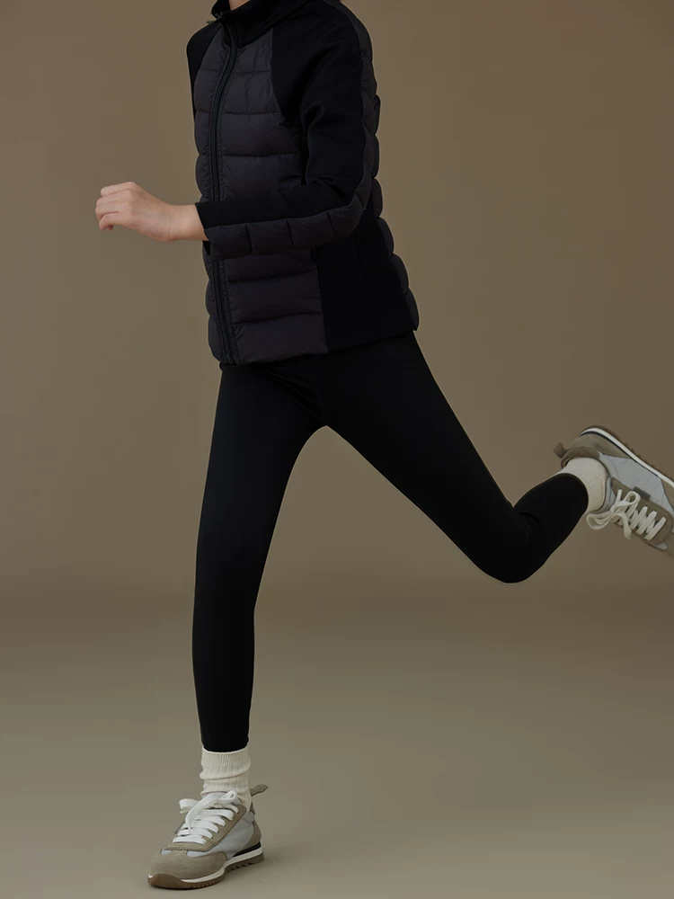 Quần áo trẻ em mùa xuân thu quần thể thao trẻ em phong cách cha mẹ và con cái quần legging mỏng màu đen quần yoga cho bé gái dành cho trẻ lớn hơn