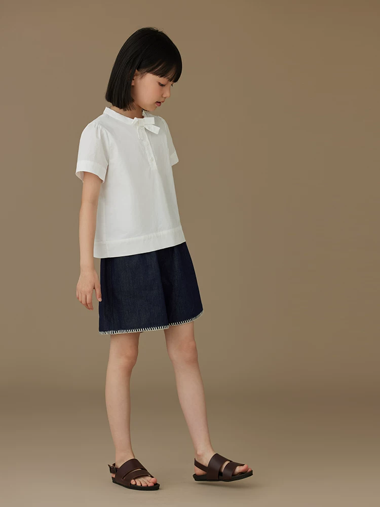 Quần short trẻ em mùa hè mỏng đa năng quần cotton co giãn quần dài vừa phải quần jean bé gái