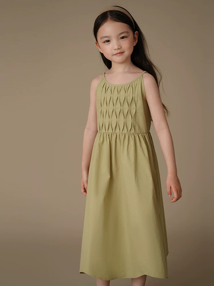 Quần áo trẻ em mùa hè: váy yếm đơn giản và sành điệu cho bé gái, váy dài đi nghỉ, trang phục mùa hè mới cho bé gái.