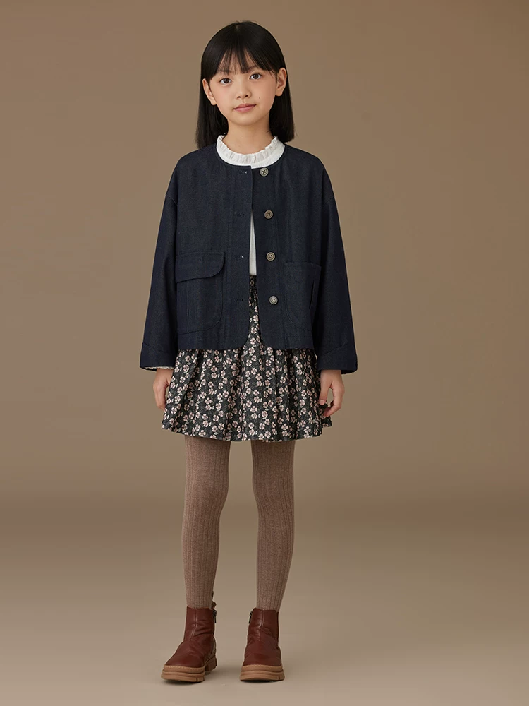 Quần áo trẻ em áo thường ngày cho bé trai và bé gái áo khoác denim rộng rãi đa năng dành cho cha mẹ và con cái mùa xuân và mùa thu mỏng sành điệu