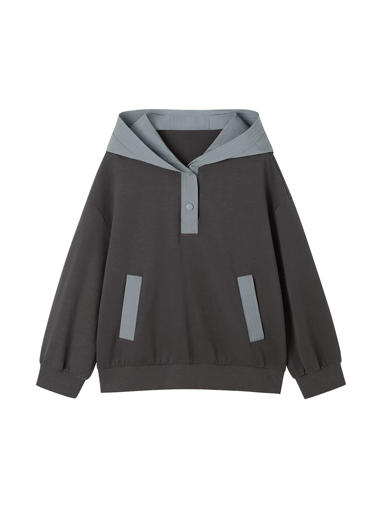 Quần áo trẻ em mùa xuân thu áo khoác thường ngày dáng rộng đa năng áo bé trai bé gái áo hoodie thể thao