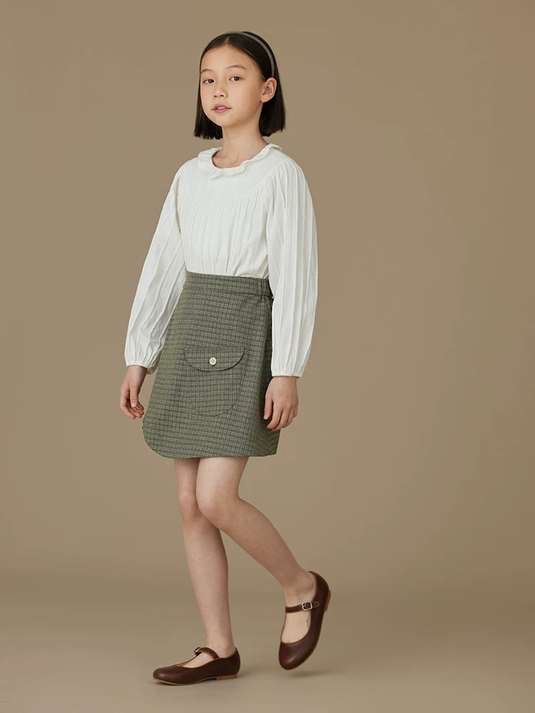 Váy trẻ em kiểu Pháp cổ điển mùa hè với thiết kế kẻ sọc thời trang, váy ngắn dáng chữ A dành cho bé gái.