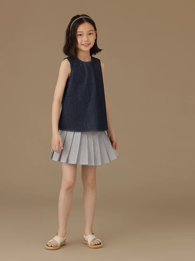 Áo khoác denim bé gái mùa hè chất liệu cotton mỏng, đa năng, mặc thường ngày, dùng làm áo khoác ngoài