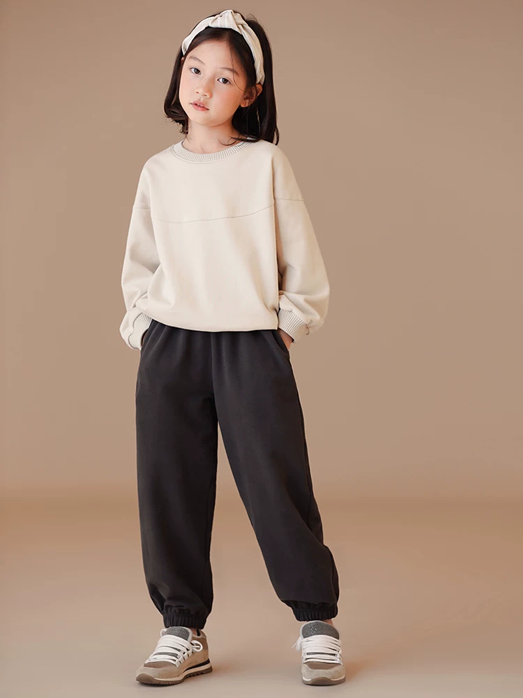 Quần thường ngày mùa xuân hè dành cho trẻ em, quần thể thao cotton co giãn lưng thun, quần jogger đa năng dành cho bé trai và bé gái