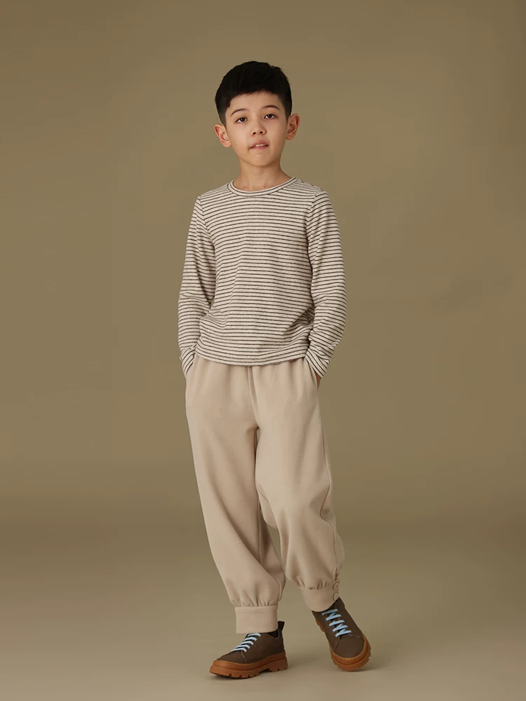 Quần áo trẻ em mùa thu đông quần âu mềm mại thân thiện với làn da ấm áp quần jogger ống thẳng quần thể thao bé trai và bé gái