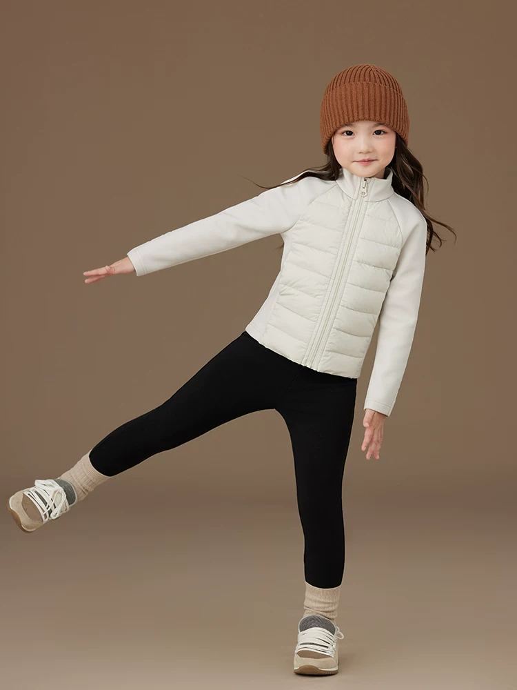 Quần dài mùa thu đông trẻ em, quần yoga ấm áp ôm sát, quần legging lót lông cừu đen cho bé gái
