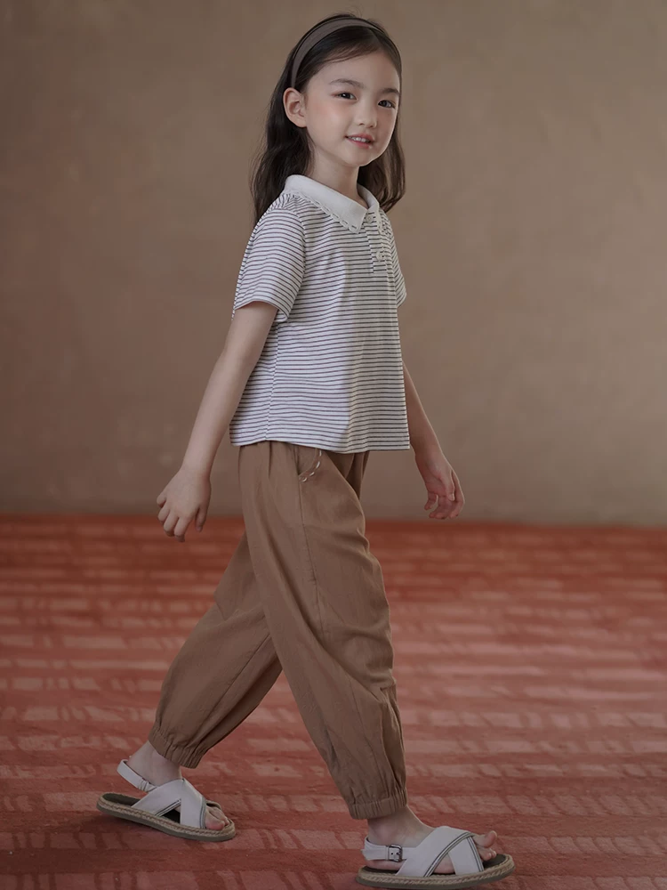 Quần thường ngày mỏng mùa hè cho trẻ em, quần chống muỗi nhẹ thoáng khí cho bé trai và bé gái, quần jogger cho trẻ lớn.
