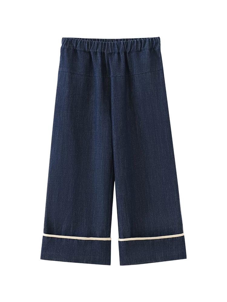 Quần áo trẻ em Hazi Mùa hè phong cách Hàn Quốc Quần dài thường ngày Quần cotton thân thiện với da Quần thẳng bé trai bé gái Quần jean rộng