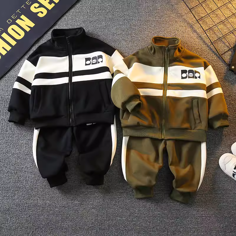 Bộ trang phục mùa xuân cho bé trai 2025, kiểu dáng thời trang mới, quần áo xuân thu cho bé, phong cách Hàn Quốc, lịch lãm, bộ hai mảnh thường ngày