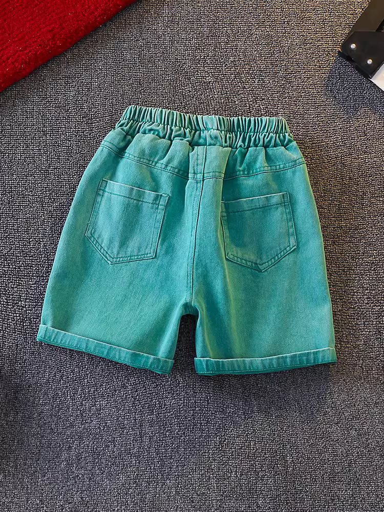 Quần short mùa hè bé trai 2025 kiểu mới quần short denim thời trang trẻ em quần short mùa hè mỏng năm phần bé trai quần bé