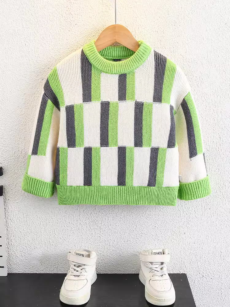 Áo len mùa đông cho bé trai, áo len trẻ em, kiểu mới thu đông 2025, áo lót ấm áp và thời trang, áo len thời thượng cho bé trai.