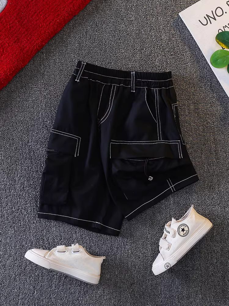Quần short hè bé trai 2025, quần áo trẻ em hè, quần short năm phần kiểu Hàn Quốc, mát mẻ và thời trang, quần short kiểu công sở